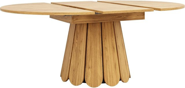 okwish Esstisch ausziehbar zu oval, Küchentisch für 6 Personen in Naturholz/Brown, B/T/H: 118 x 118 x 76,8 cm - Bild 1