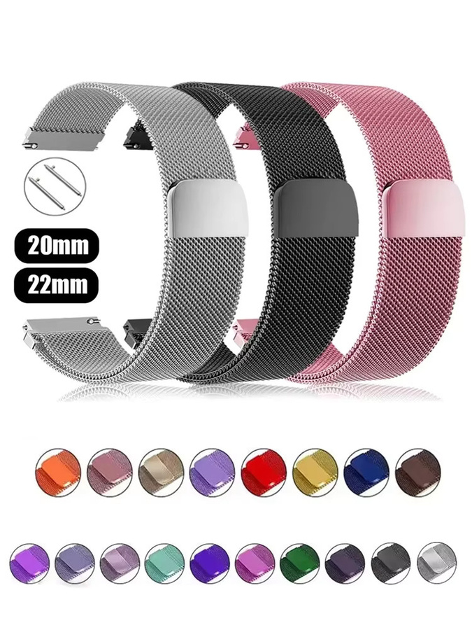Milanese Loop Armband für Samsung Galaxy Watch, Huawei GT, Unisex - Bild 5