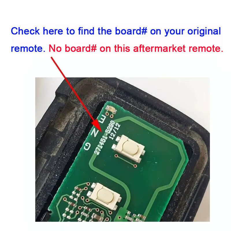 KEYECU Smart Remote Key Fob 314,3 MHz für Toyota Venza, Farbe: Schwarz, Modell HYQ14ACX - Bild 2