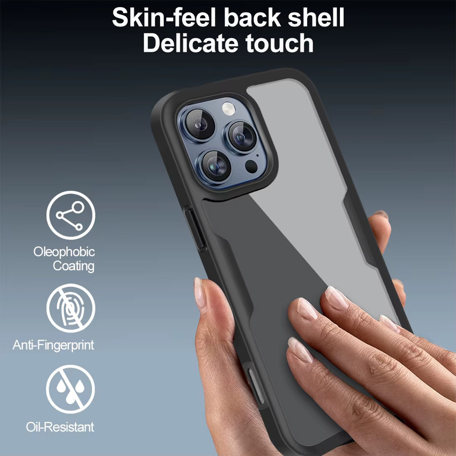 CYYWN 360 Ganzkörper-Displayschutzfolie und transparente Handyhülle für iPhone 16 Pro Max, 16 Pro, 16E und 16 Plus in Transparent und Purple - Bild 5