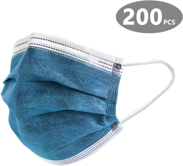 Febell Aktivkohlemaske 4-lagige Atemschutzmaske für Erwachsene in Blau - Bild 1