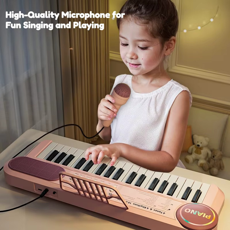 MYGVN Klaviertastatur, Musikspielzeug mit Mikrofon, ab 3 Jahre - Bild 4