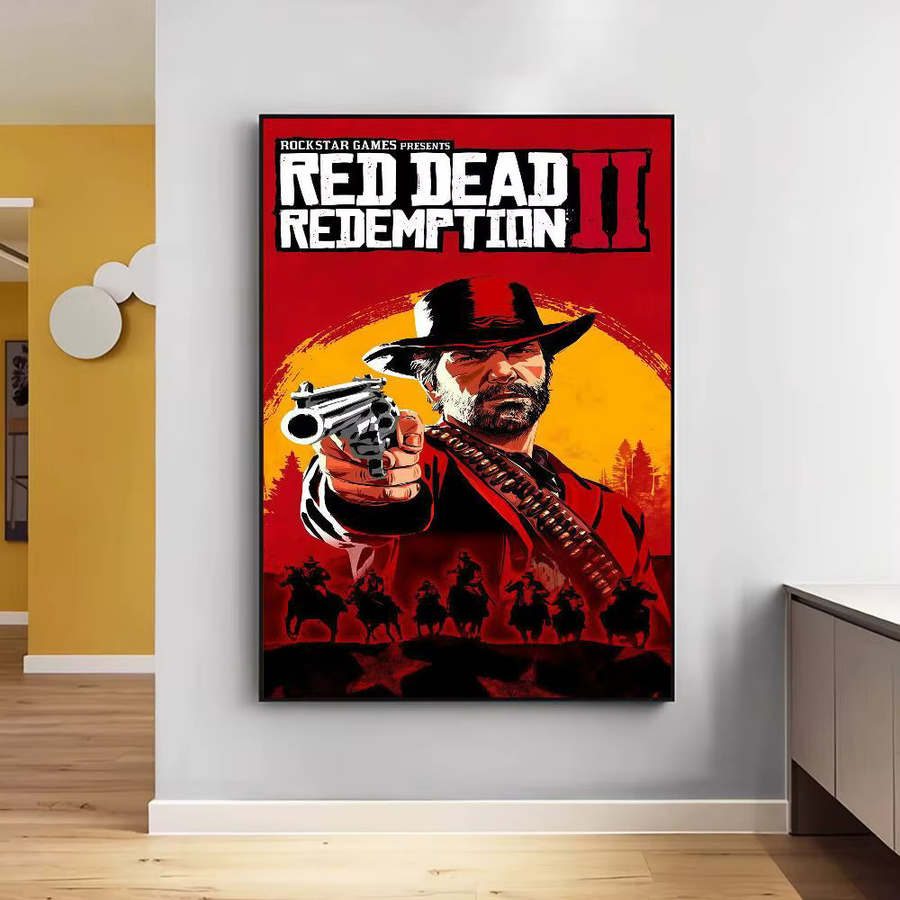Red Dead Redemption 2 Vintage Poster Retro Wandkunst für dein Zuhause - Bild 4