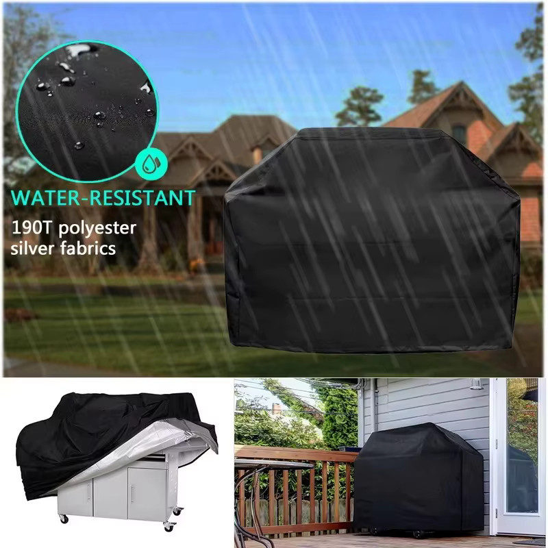 Wasserdichte Weber Outdoor Grill Abdeckung in Schwarz für Gas, Holzkohle und elektrische Grills - Bild 3