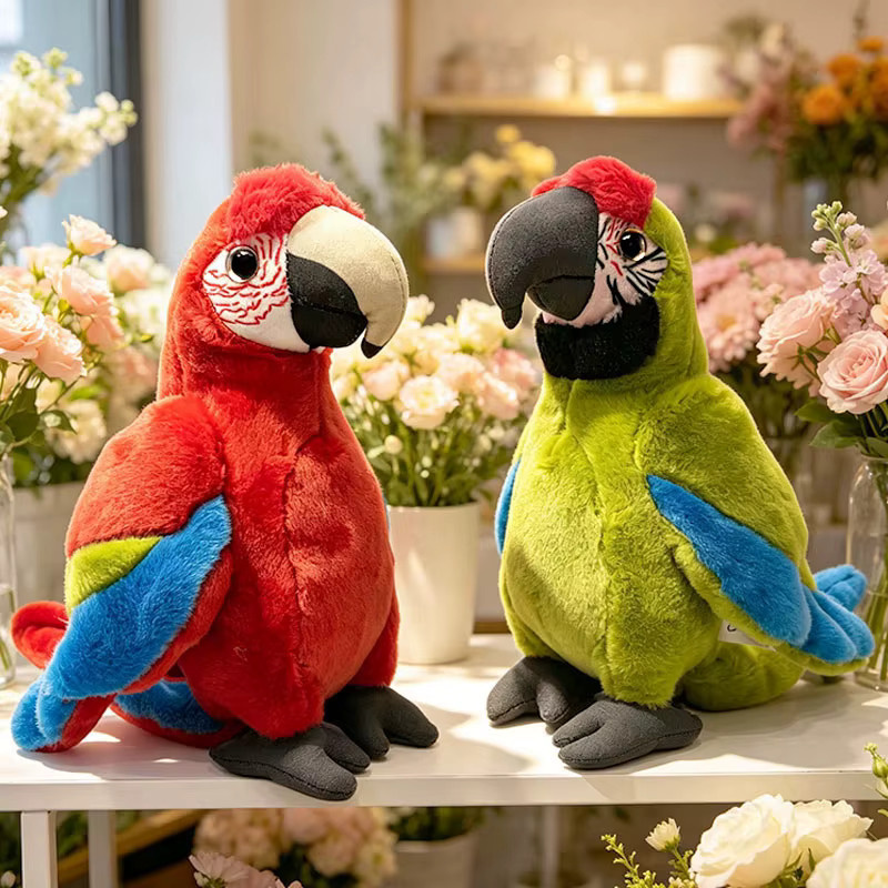 Molutian Rot-Blaue Papageien-Plüschtiere, Stofftiere, Bunt / Mehrfarbig - Bild 1