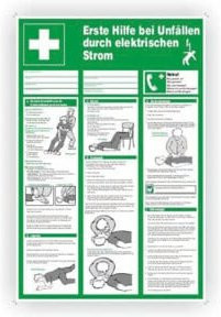 Cimco Erste Hilfe bei Unfällen Schild in Weiß, B/H: 60 x 40 cm - Bild 1