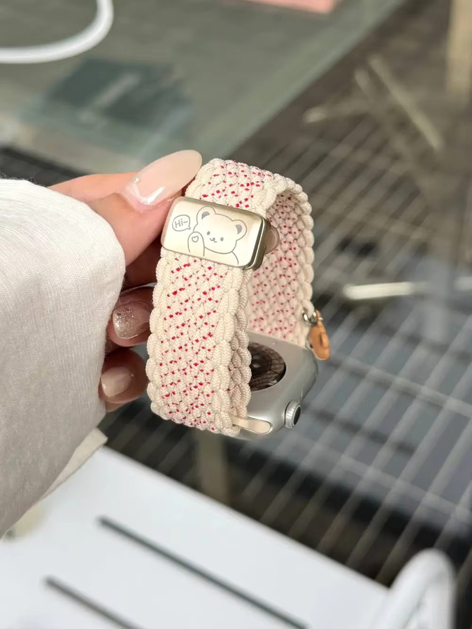 iwujiao Uhrenarmband Nylon, Magnetisch, Weiß, Damen - Bild 3