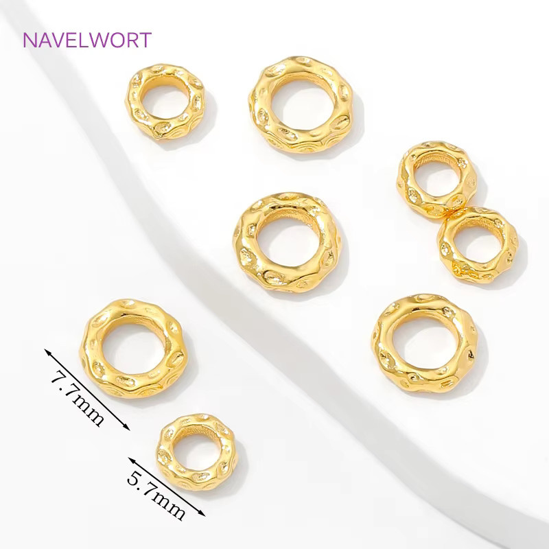 Perlen-Trenner-Zubehör, 18 Karat vergoldetes Messing, 5,7 mm/7,7 mm - Bild 1