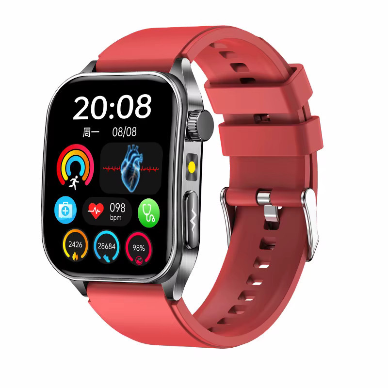 Yaocx Smartwatch mit 650nm Lasertherapie zur Blutdruckmessung, Harnsäure- und Lipid-Diagnose sowie Herzfrequenzmessung für Männer und Frauen, Schwarz, iOS-kompatibel - Bild 6