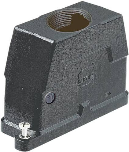 HARTING Tüllengehäuse 19 40 024 0413 XL aus Edelstahl in Schwarz - Bild 1
