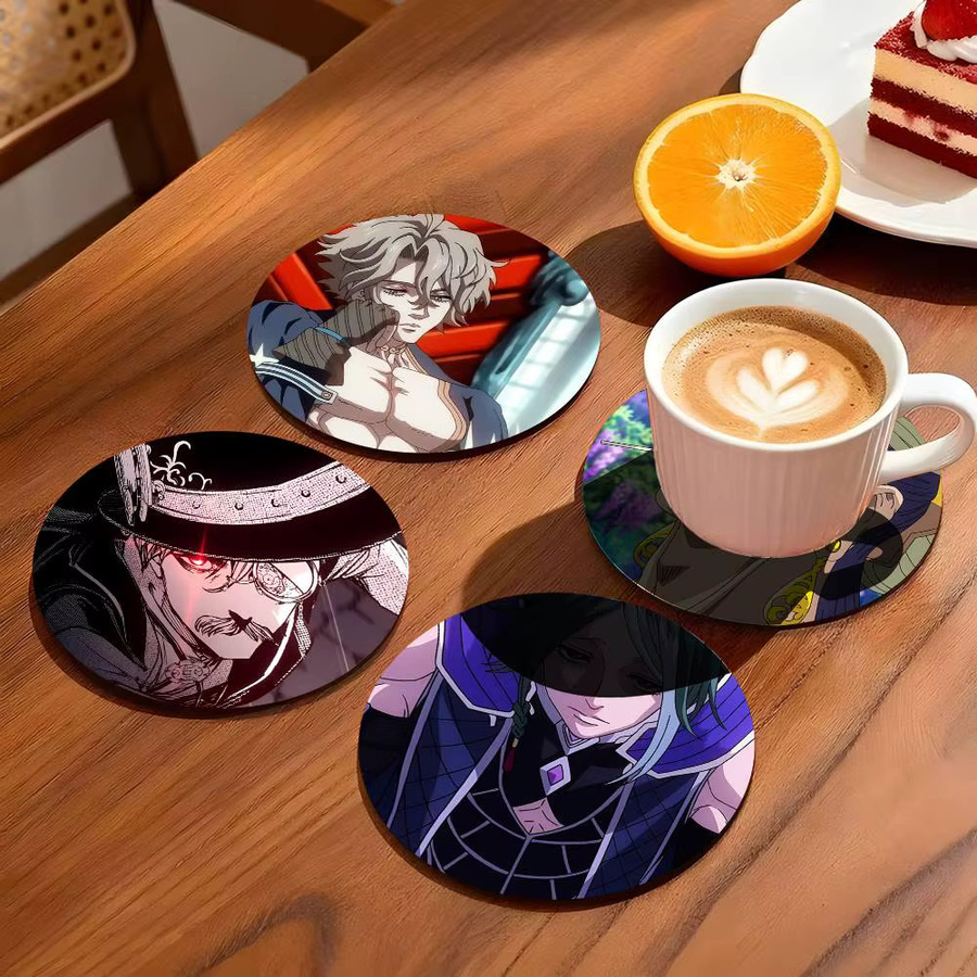Record Of Ragnarok Anime Holzuntersetzer mit Farbdruck, runder Tassenuntersetzer in Multicolour für dein Zuhause oder den Schreibtisch - Bild 4