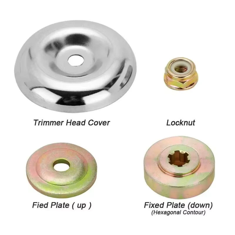 LUSQI Rasenmäher-Adapter-Muttern-Set 4-in-1 Trimmerkopf-Befestigungsset in Silber, kompatibel mit 3T/4T/60T Klingen für Rasen- und Grasschnitt - Bild 3