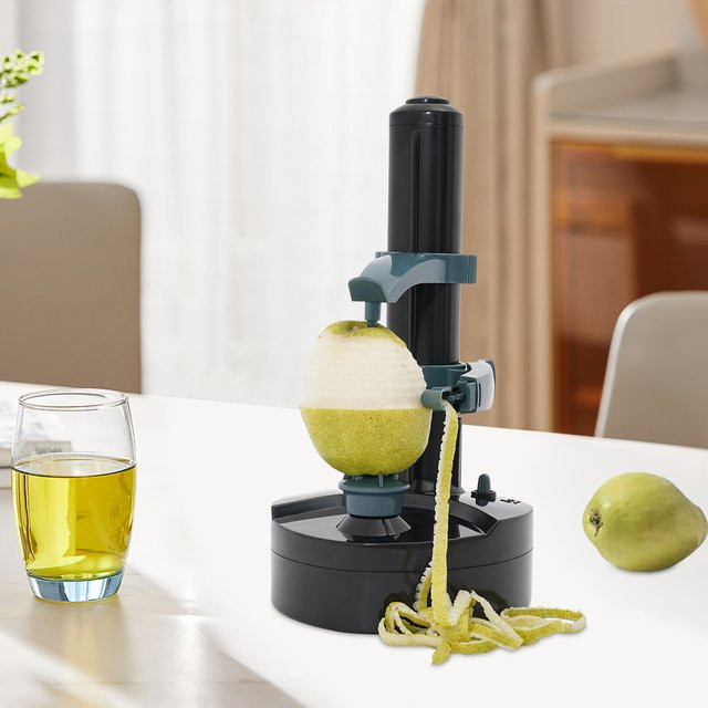 Elektrischer Kartoffelschäler und Obstschäler von Bymaocar in Schwarz oder Blau aus Kunststoff, 24 W, für Obst mit Durchmesser 5–10 cm und Höhe 5–15 cm - Bild 1