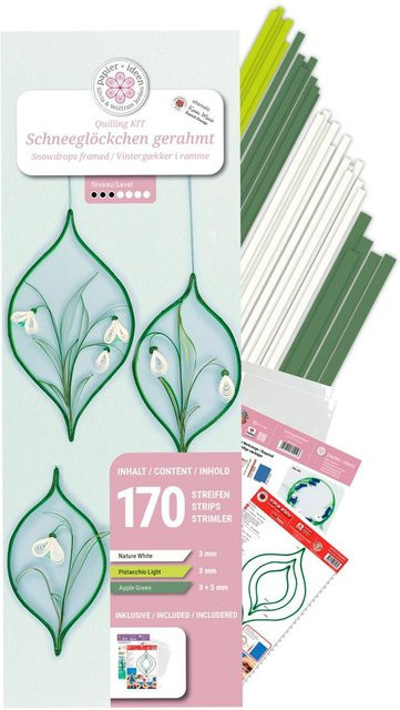 Quilling-Set Schneeglöckchen von papier+ideen für Erwachsene - Bild 1