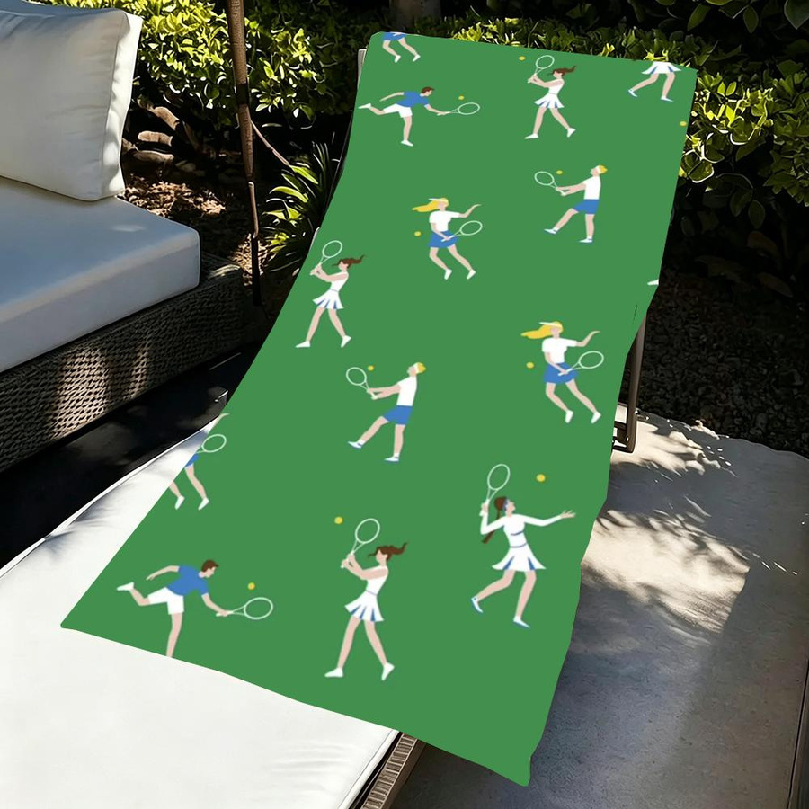 JMG Household Supplies US Open Tennis Handtuch aus Mikrofaser, grün, B/H: 60 x 35 cm - Bild 3