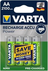 Varta Power Accu Mignon AA Akku NiMH 2100 mAh, 4er Pack - Bild 2