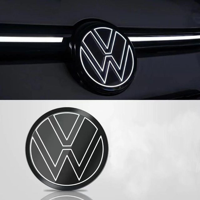 Leuchtendes Emblem Licht für Volkswagen VW in Schwarz für Golf 7/7.5/8, Passat, Jetta, Polo, Taos, Touran, T-Roc, T-Cross und Arteon - Bild 1