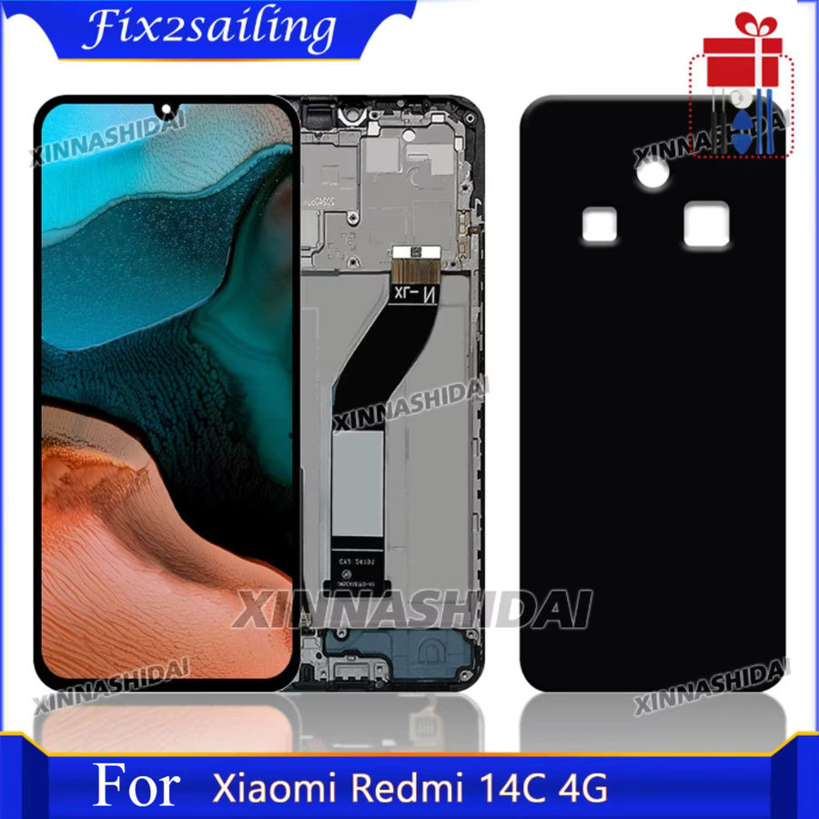 LCD Display Bildschirm mit Touch Digitizer Ersatz für Xiaomi Redmi 14C 4G in Schwarz - Bild 4