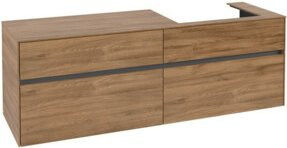 Villeroy & Boch Waschtischunterschrank Collaro in Kansas Oak, Wandmontiert, Braun, B/H/T: 160 x 54,8 x 50 cm - Bild 1