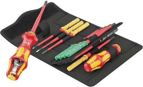 Wera Kraftform Kompakt Turbo i 1 Wechselklingen-Set, 16-teiliger Steckschlüssel-Satz in Rot, Gelb und Schwarz - Bild 1