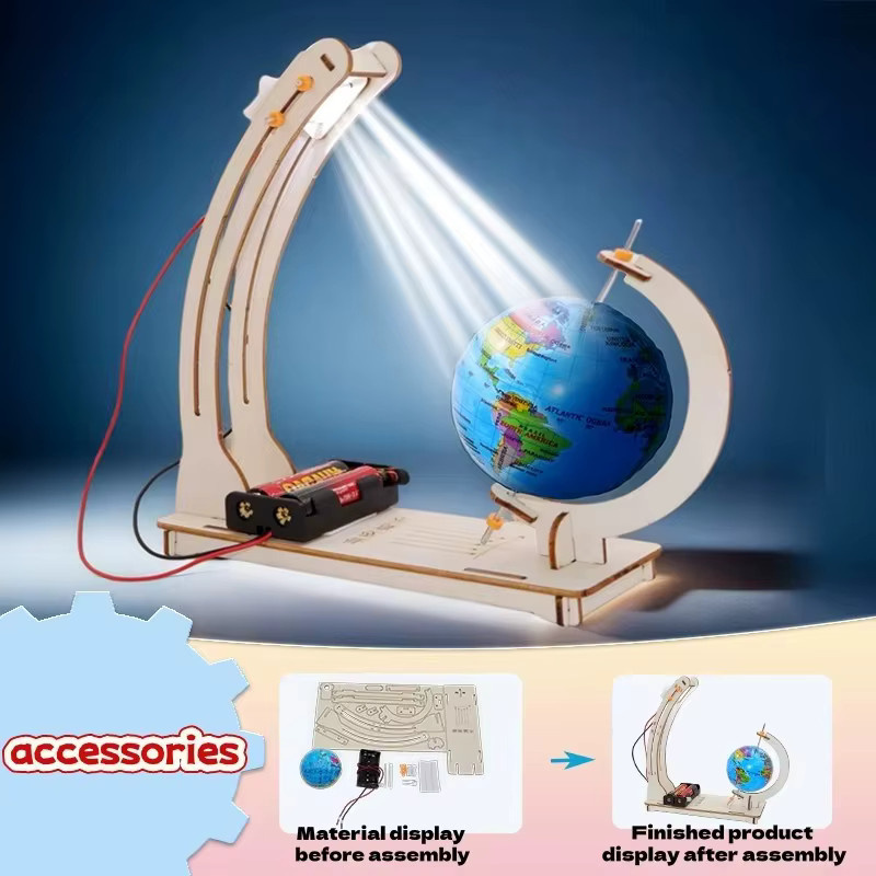 Meade DIY Erdmodell mit Tag-Nacht-Zyklus, Wissenschafts-Set, Holzspielzeug - Bild 2