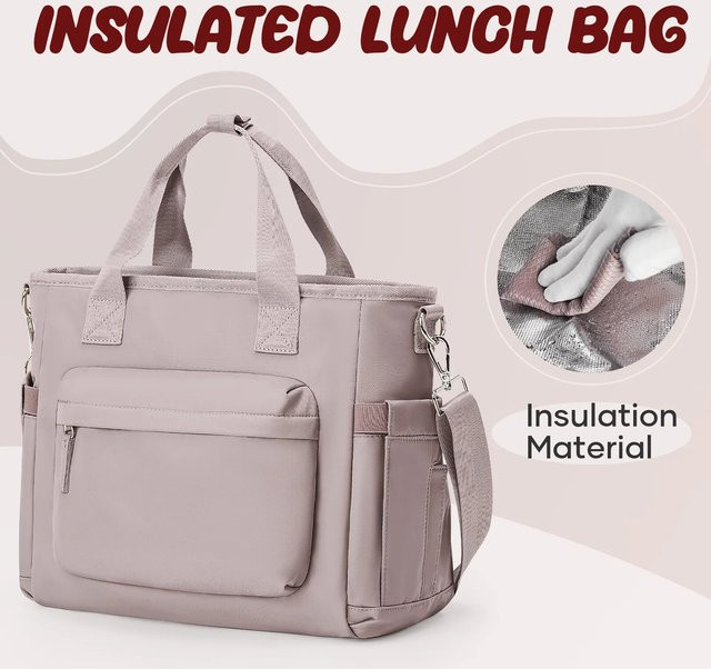 Likros isolierte Lunch-Tasche in Schwarz mit Schultergurt für Arbeit und Picknick - Bild 1