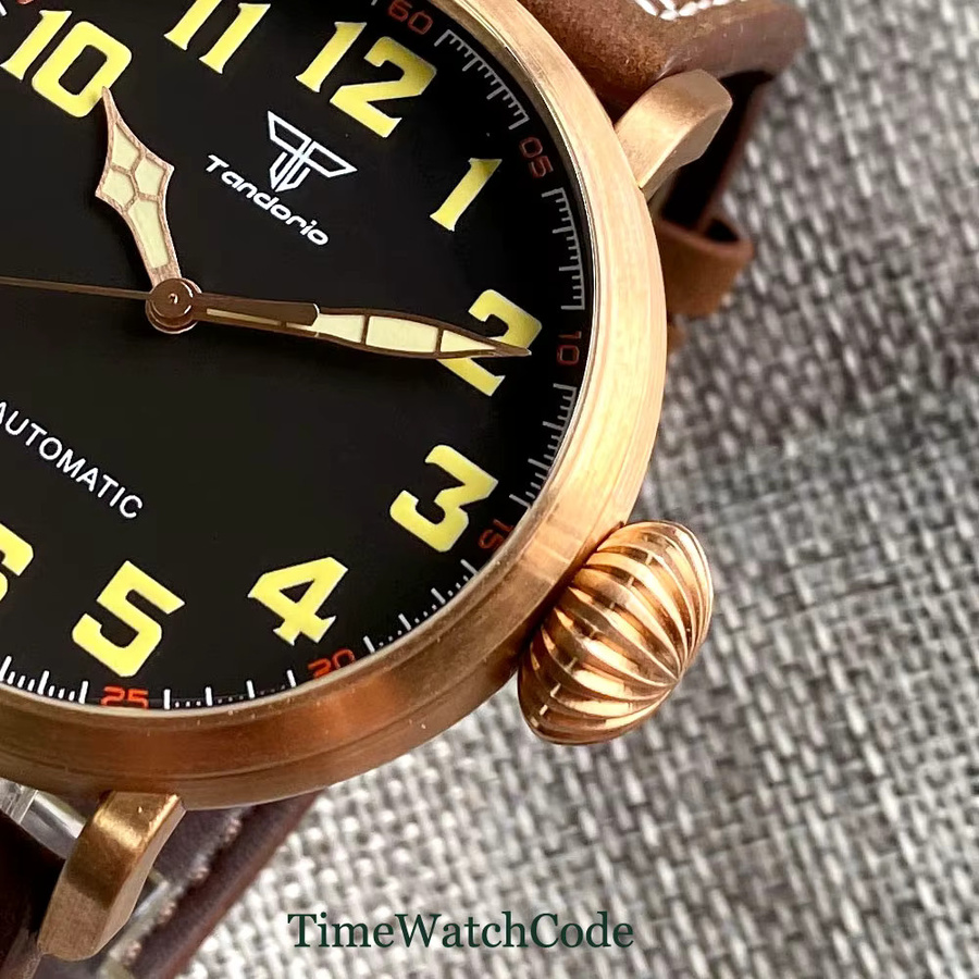 Tandorio Armbanduhr, Automatik, Bronze, 47 mm, Herren, Schwarz - Bild 4