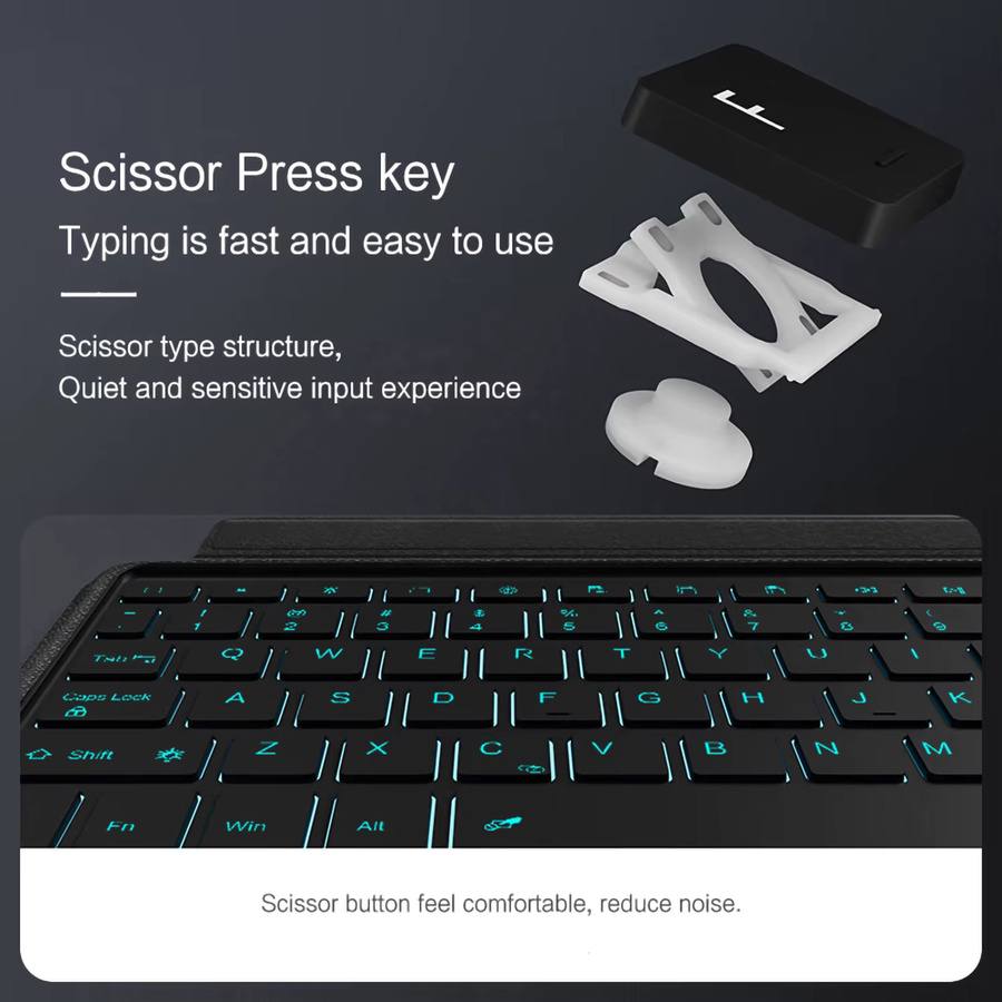 Magische Tastaturhülle für Xiaomi Redmi Pad Pro und Poco Pad 12,1 Zoll in Schwarz mit Stiftschlitz - Bild 5