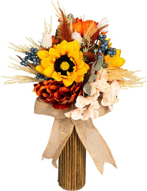 Herbst-Strauß Golden von Viva Domo in Gold, Orange, Braun und Gelb - Bild 1