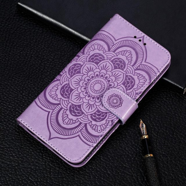 Leder Flip Handytasche mit Schnalle für Xiaomi Mi 11i, Redmi 9T, Poco F2, X3 NFC und weitere Modelle, Farbe: Violett - Bild 1