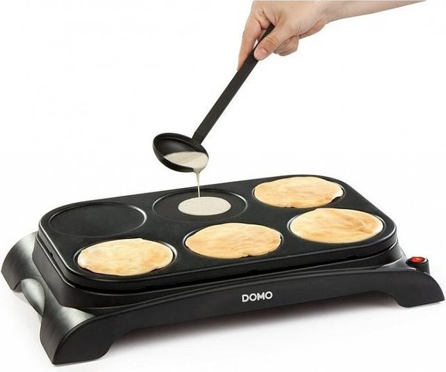 Domo DO8709P Crêpes Maker mit 6 Pfännchen in Schwarz - Bild 2