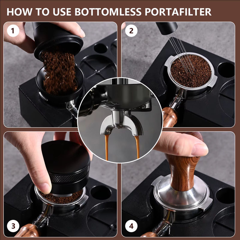 Delonghi Doppel-Auslauf Siebträger mit 2 Auslässen für 2 Tassen, 51 mm, Silber, Edelstahl, passend für EC200 EC221 EC0310 EC330 EC152 Espresso Zubehör - Bild 4