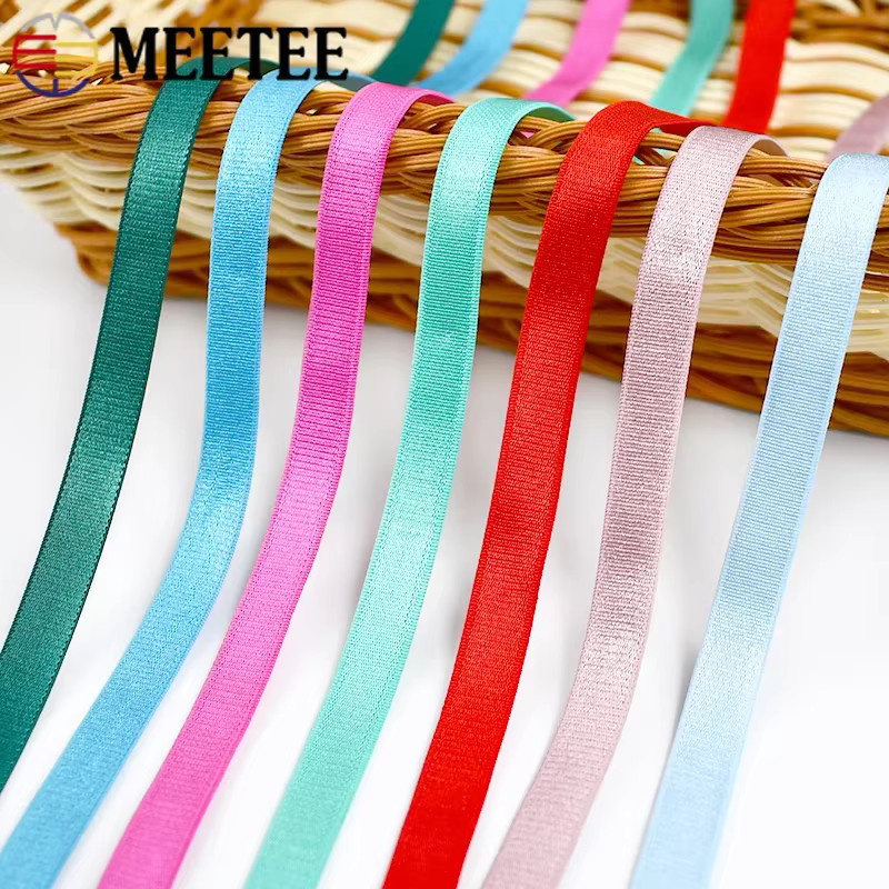 Meetee Nähgummiband aus Nylon für BH-Träger und Unterwäsche, 12 mm Breite, 10 Meter, Multicolour - Bild 2