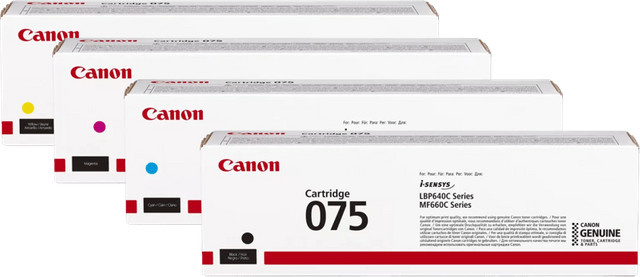 Canon 075 Toner Multipack für Laserdrucker in Schwarz, Gelb, Magenta und Cyan - Bild 1