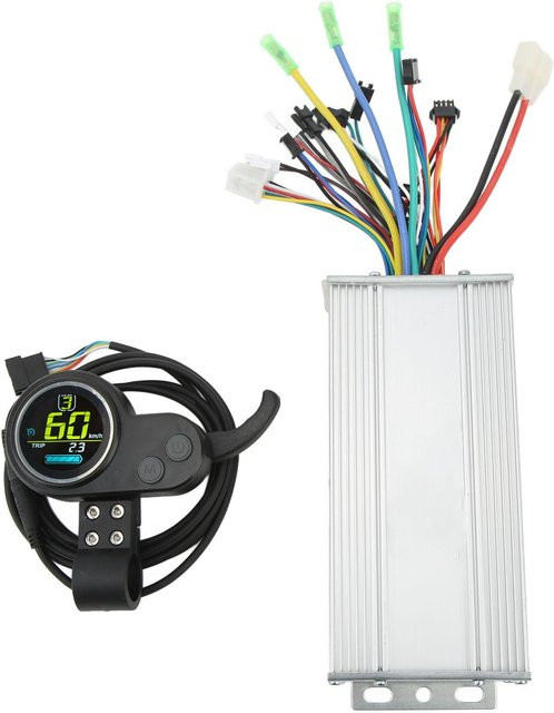 Elektroroller Motor Controller Kit mit 2 in 1 Rundem Farb-LCD-Panel und Daumengas für Fahrrad Umbausatz in White und Silver von shoemst - Bild 1