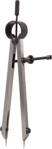 KS Tools Präzisions-Feder-Spitzzirkel aus Werkzeugstahl mit auswechselbaren Spitzen, Länge: 240 mm - Bild 1