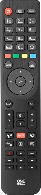 One For All Ersatzfernbedienung für Telefunken TV in Schwarz - Bild 1