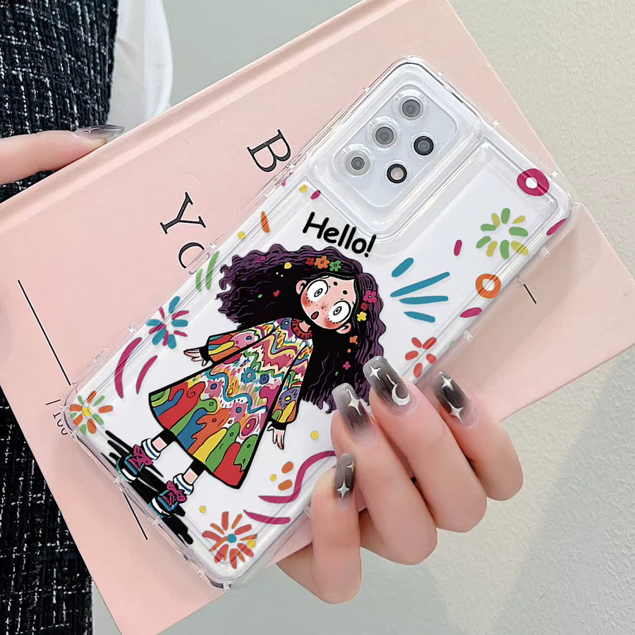 Silikon Schutzhülle für Samsung Galaxy S24 Ultra S23 Plus S22 S21 S20 FE A55 A54 A53 A52 A34 A33 A14 A13 A32 A24 A23 mit Cutouts für Mädchen - Bild 3