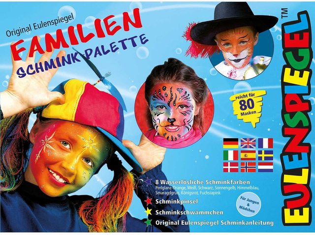 Eulenspiegel Familien Schminkpalette Bunt / Mehrfarbig Set - Bild 1