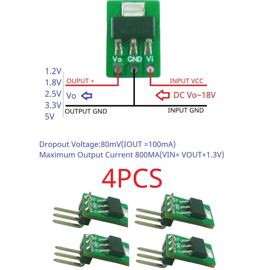 eletechsup LDO-Regler für Li-Ion, Li-Po, LiFePO4 und Lithium-Titanat-Batterien in Grün, 1,2V bis 18V - Bild 2