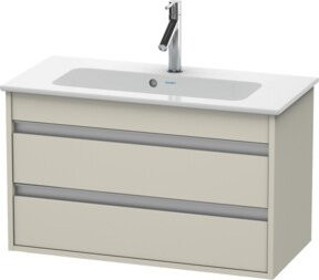 Duravit Waschtischunterschrank Ketho Compact in Beige, wandhängend mit 2 Schubladen, B: 80 cm, T: 38,5 cm, H: 48 cm - Bild 1