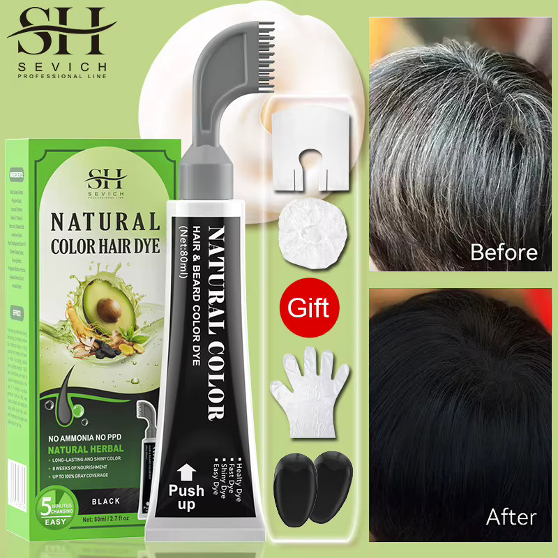 Sevich Avocado Fast Hair Dye Black Shampoo, 80 ml, Unisex - Bild 3