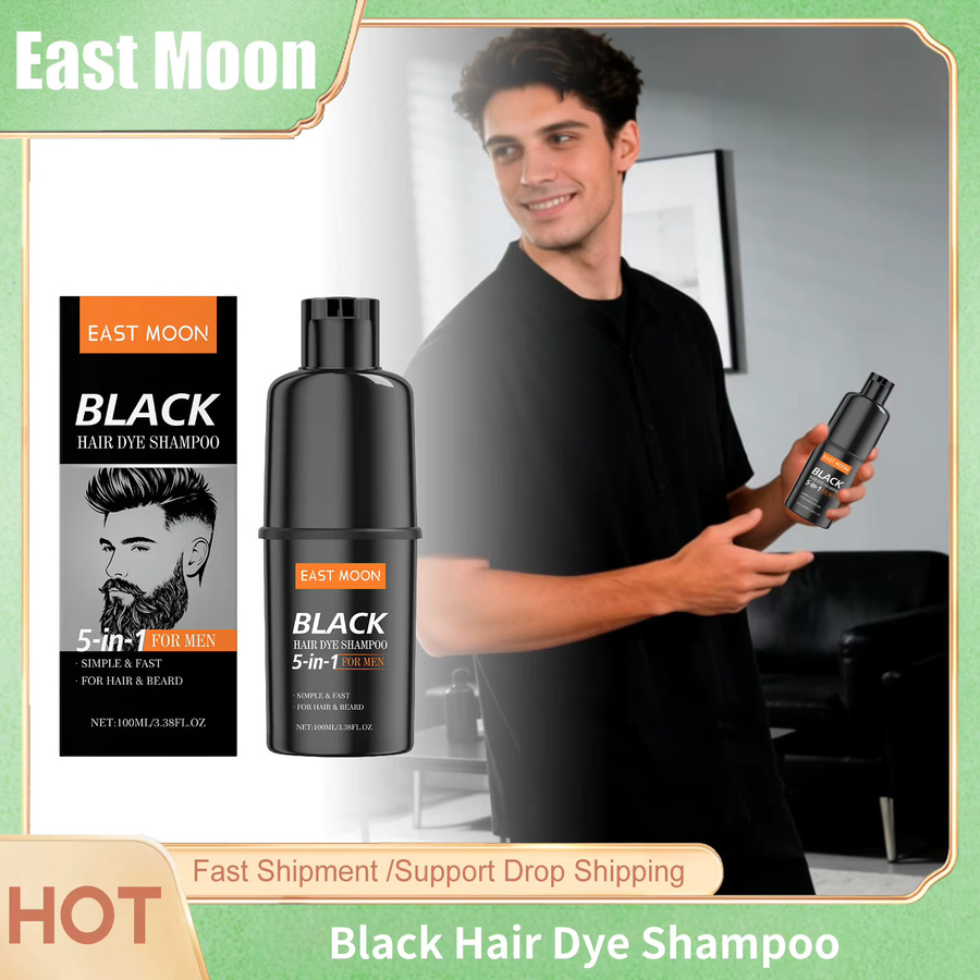 East Moon 5-in-1 Haarfärbeshampoo Schwarz, Herren - Bild 2