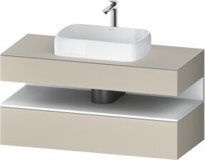 Duravit Waschtischunterschrank Qatego in Weiß matt mit Nischenbereich, B/T/H: 120 x 55 x 60 cm - Bild 1