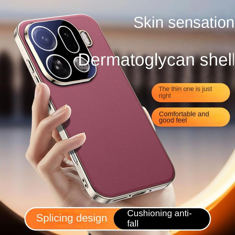 Premium Leder Handyhülle für OPPO Find X9 und Find X9 Pro in Pink mit vollständigem Objektivschutz und stoßfestem Design - Bild 1
