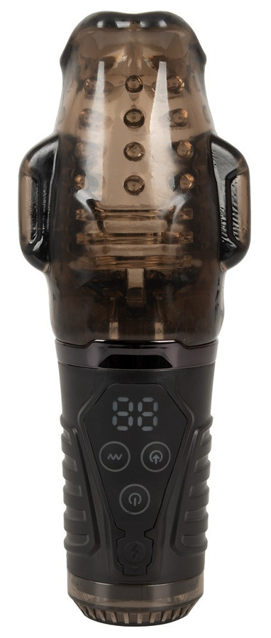 Stroker Masturbator mit Doppel-Vibration und Saugfunktion in Schwarz - Bild 2