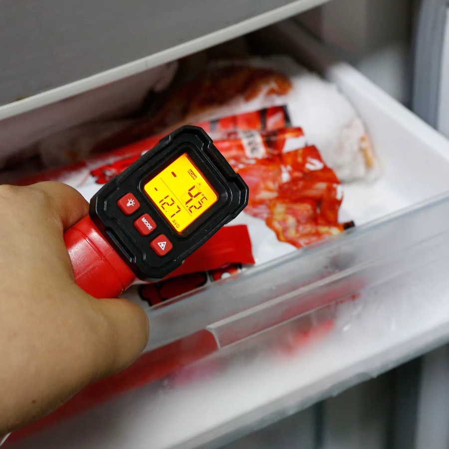 IVOLWIN Infrarot-Thermometerpistole in Rot zur Messung der Grill-, Fleisch- und Öltemperatur - Bild 5