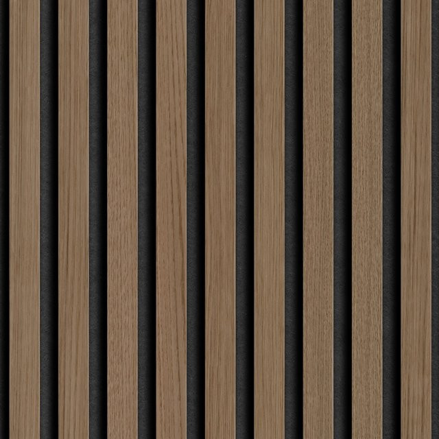Grosfillex Wandverkleidung Element Linio in 3D Optik, Farbe Walnut, Breite: 37,5 cm, Länge: 260 cm - Bild 1