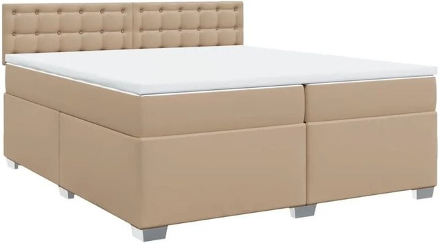 vidaXL Boxspringbett Hybrid mit Taschenfederkern in Braun, B/T: 200 x 200 cm - Bild 1