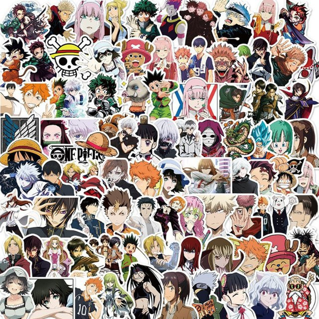 Bandai Anime-Aufkleber, gemischte Cartoon-Aufziehbilder, DIY-Spielzeug - Bild 1